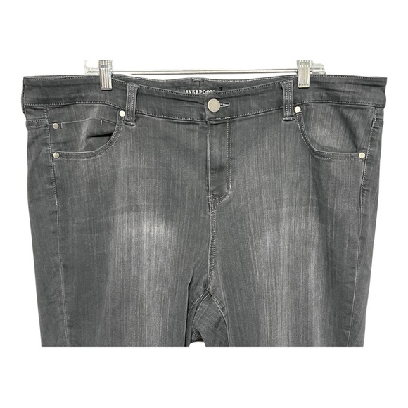 Liverpool The Ankle Skinny Pants Smoke Gray Stretch HighRise Plus-Size Curvy-Fit - Picture 7 of 12